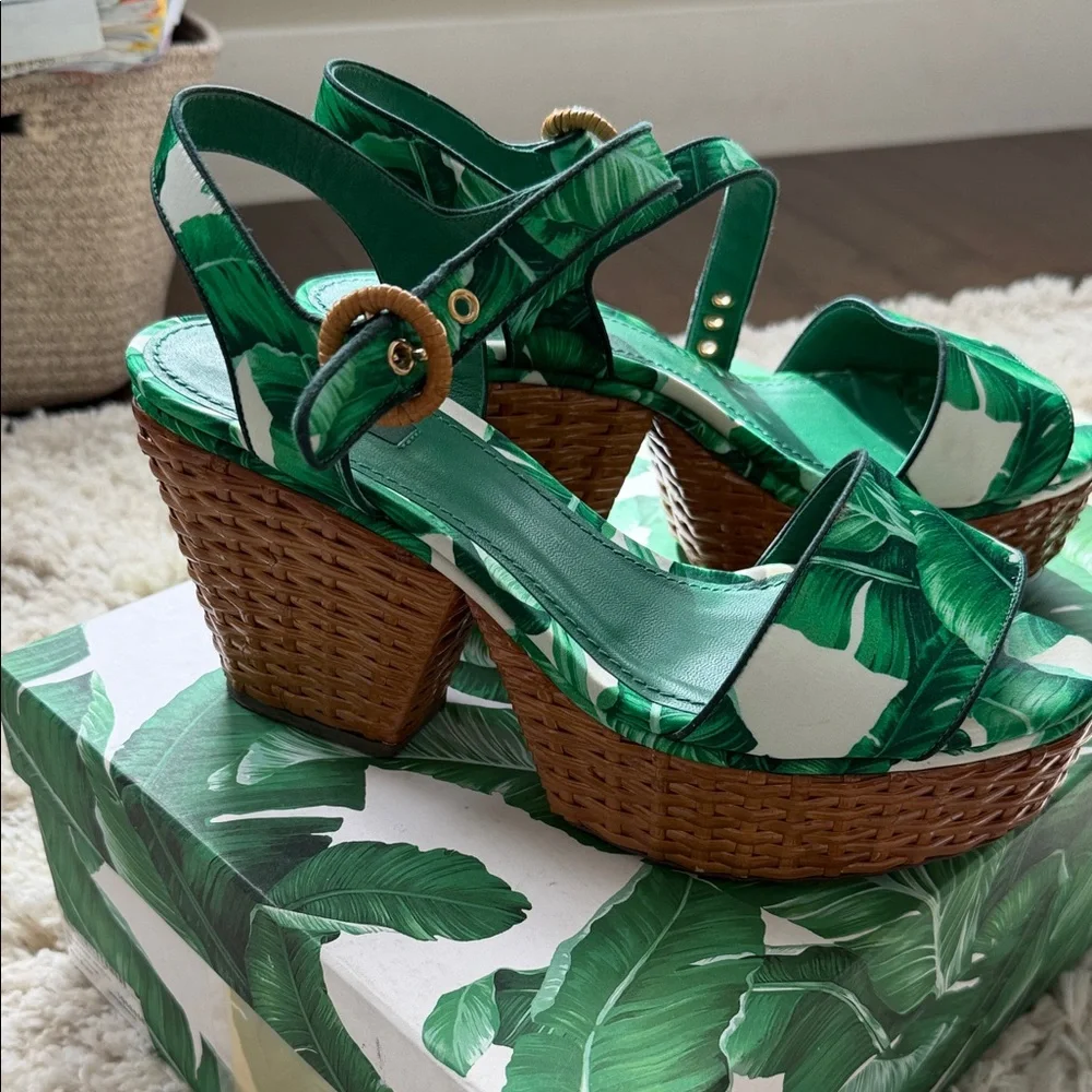 Dolce & Gabbana Green Platform Sandals size 40.5 US10 - Picture 3 of 13